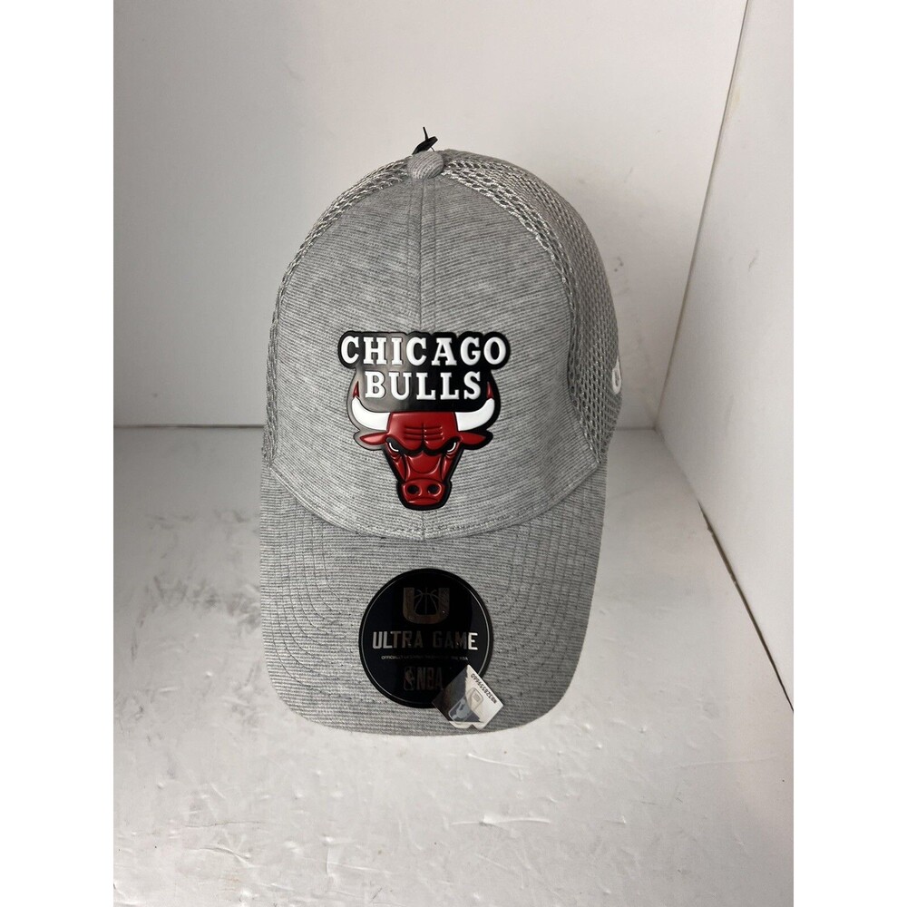 Chicago Bulls Ultra Game Flex Fit Gray Hat One Size Fits Most NBA New